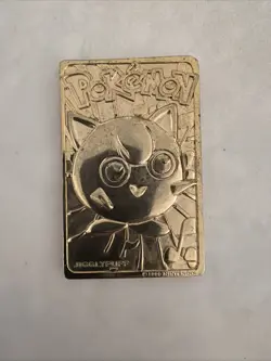 Jigglypuff 1999 Pokemon 23K Gold Plated Burger King Nintendo Trading Card - Image 1