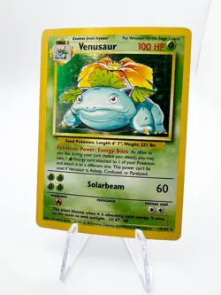 Venusaur 15/102 Base Set Holo Unlimited Rare Card - MP/HP - Image 1