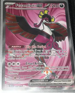Pokemon TCG Fezandipiti EX Full Art Ultra Rare Holo Card 084/064 Shrouded Fable - Image 1