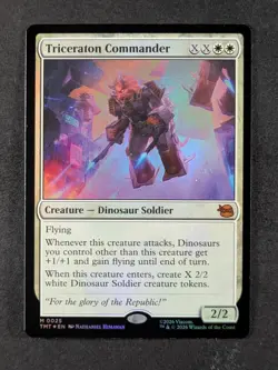 2026 Magic: The Gathering TRICERATON COMMANDER #0025 TMNT Foil Mythic Rare ENG - Image 1