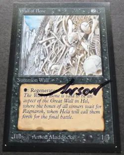 SIGNED MtG Magic Anson Maddocks _ Beta CE _ Artist Proof _ WALL OF BONE _ 1/50! - Image 3