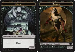 x4 Demon Token // Zombie Token - Black T MTG Commander 2014 M/NM, English - Image 1