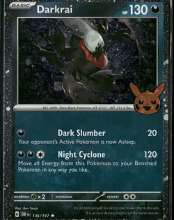 Darkrai (Cosmos Holo) Holo Rare Trick or Trade 2024 136/197 NM - Image 1