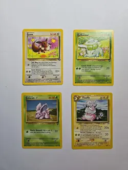 Pokemon /Vintage WOTC Lot of 4 Cards Eevee/ Bulbasaur - Image 1