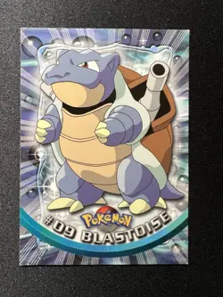 Blastoise #9 Topps TV Animation Vintage Pokemon Card Non Holo Blue Label 1st - Image 1