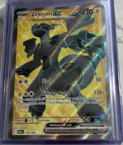 Pokemon Zekrom EX Full Art Ultra Rare Holo 158/086 Black Bolt 230HP 2025 - Image 1