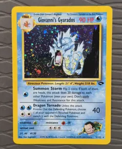 Pokemon Giovanni's Gyarados 5/132 Gym Challenge Holo Rare Pokemon Card VLP/NM - Image 1