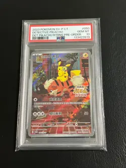 Detective Pikachu 2023 Pokemon PSA 10 050/SV-P Promo Pre-Order T-Chinese - Image 1