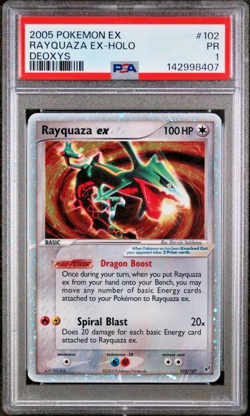 PSA 1 2005 Pokemon EX Deoxys Rayquaza EX Holo Foil 102/107 Rare - Image 1