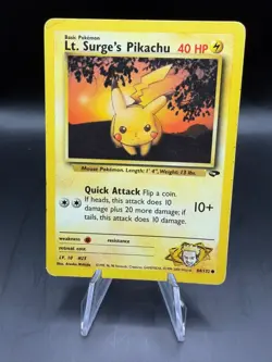 TCG POKEMON LT. SURGE'S PIKACHU 84/132 - Image 1
