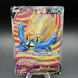 Pokemon TCG Omastar V 174/195 Silver Tempest Ultra Rare Full Art Holo NM - Image 1