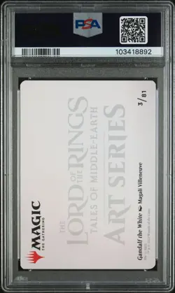 MTG PSA 10 Gandalf The White Art Series LOTR Lord of the Rings #3 - Image 2