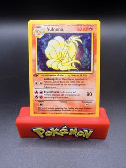 Vulnona Ninetales Pokemon 1st Edition German Holo Rare! 12/102 LP/MP-c - Image 1