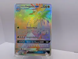 Pokemon TCG Alolan Exeggutor GX 118/111 Rainbow Secret Rare, Crimson Invasion - Image 1