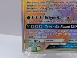 Pokemon TCG Alolan Exeggutor GX 118/111 Rainbow Secret Rare, Crimson Invasion - Image 4