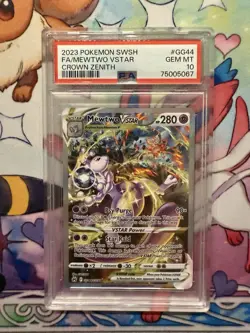 2023 Pokemon Sword And Shield Crown Zenith Mewtwo VSTAR PSA 10 #GG44 - Image 1