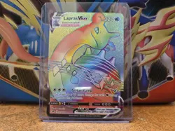 Lapras VMAX 203/202 Secret Rainbow Rare Sword & Shield Pokemon TCG Near Mint - Image 1