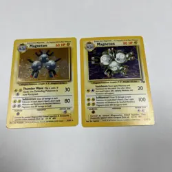 Pokemon Magneton Holo Rare Fossil 11/62 Plus 9/102 - Image 1