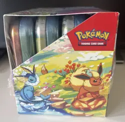 Pokemon Prismatic Evolutions Mini Tin Display Box (8 Tins) * NEW SEALED * (tear) - Image 5