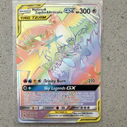 Pokemon Moltres&Zapdos&Articuno GX TAG TEAM Holo Secret Rare 69/68 Hidden Fates - Image 1