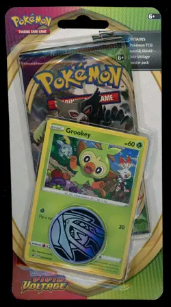 Pokemon SWSH Vivid Voltage Single Booster Blister Pack (Grookey) Sealed NEW - Image 1