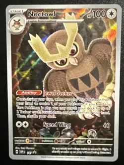 Pokemon Noctowl 141 Black Star Promo Stellar Down Illustration Rare - Mint - Image 1