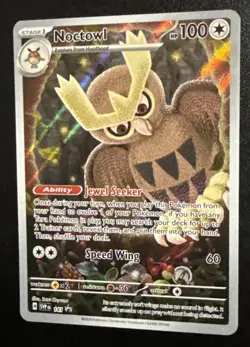 Pokemon Noctowl 141 Black Star Promo Stellar Down Illustration Rare - Mint - Image 3