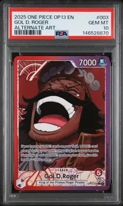 2025 ONE PIECE OP13-CARRYING ON HIS WILL ALTERNATE ART #003 GOL D. ROGER PSA 10 - Image 1
