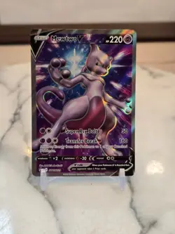 Pokemon TCG Mewtwo V SWSH229 SWSH: Sword & Shield Promo Cards Holo Full Art LP - Image 1