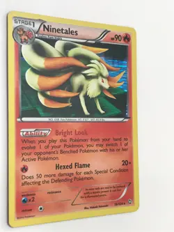 NINETALES 19/124 Dragons Exalted HOLO RARE Pokemon card - Image 2