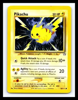 💥 PIKACHU # 70/111 Neo Genesis Vintage Pokemon 2000 Rare Card - Image 1