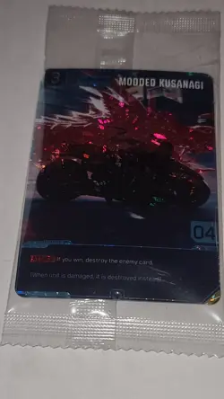 Cyberpunk TCG Modded Kusanagi PROMO Card Sealed - Image 2