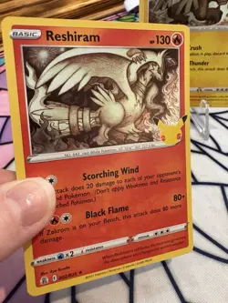Reshiram Zekrom Celebrations 002/025 010/025 Reverse Holo Lot 2 Cards English - Image 2