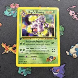 1st Edition Koga’s Weezing 50/132 PL -Vintage Pokemon Card- Gym Challenge (8q) - Image 1