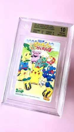 PIKACHU’s PikaBoo phone card BECKETT 10 Pristine - Rare Japan 2001 - Image 2