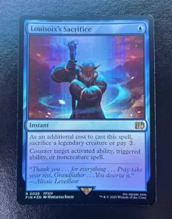 MTG Final Fantasy Louisoix's Sacrifice FOIL Magic Commander NM - Image 1