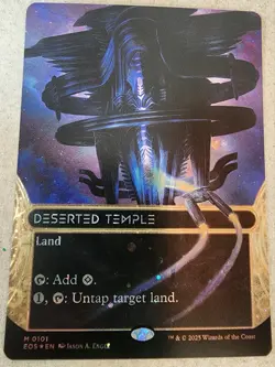 Deserted Temple -101 (Borderless) (Galaxy Foil) Edge of Eternities - Mtg - Image 1