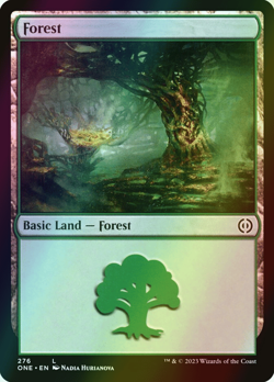 MTG Forest (276) Foil ** Phyrexia: All Will Be One ** English (NM) - Image 1
