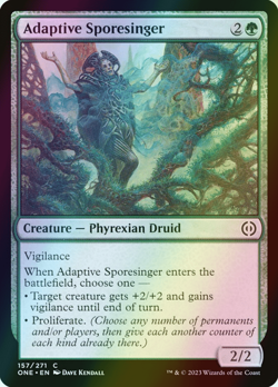 MTG Adaptive Sporesinger Foil ** Phyrexia: All Will Be One ** English (NM) - Image 1