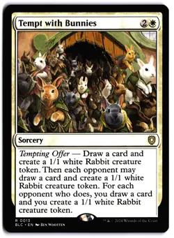Tempt with Bunnies NM BLC Commander: Bloomburrow MTG - Image 1