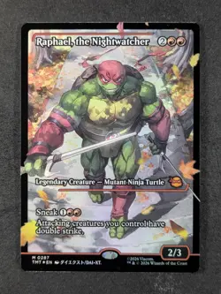 2026 MTG RAPHAEL, THE NIGHTWATCHER #0287 TMNT Foil Showcase Mythic Rare - Image 1