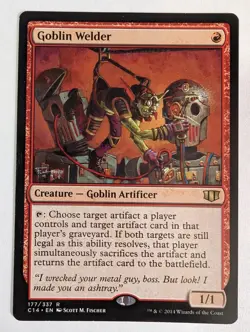 MTG Goblin Welder Commander 2014 177/337 Regular Rare - Image 3