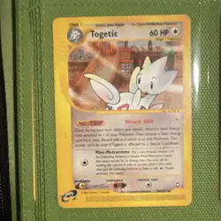 Pokemon Togetic 18/147 Aquapolis Rare 60 HP Stage 1 Vintage 2003 Card - Image 1