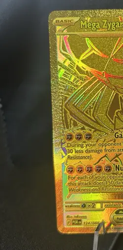 Pokemon TCG Perfect Order Hyper Rare Gold Mega Zygarde EX Full Art 124/088 - Image 2