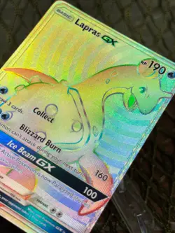 LAPRAS GX ~ Pokemon TCG: Sun & Moon BASE FULL ART SECRET RARE RAINBOW - Image 4