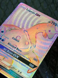LAPRAS GX ~ Pokemon TCG: Sun & Moon BASE FULL ART SECRET RARE RAINBOW - Image 5