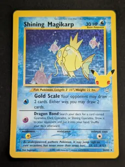 Shining Magikarp 66/64 Celebrations: Classic Collection Holo Pokemon TCG NM - Image 1