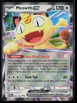 Meowth ex 062/088 Double Rare Perfect Order Pokemon NM - Image 1