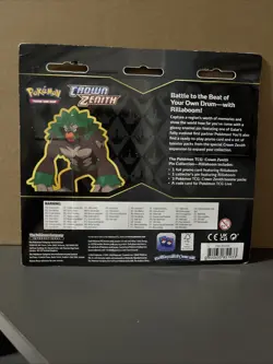 Pokemon TCG: 3 Crown Zenith Booster Packs - Rillaboom Pin Collection Set - Image 3