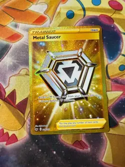 Metal Saucer - 214/202 - Pokemon Sword & Shield Base Set Secret Rare Card NM - Image 1